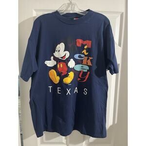 Vintage Disney Unlimited Mickey Mouse Texas Short Sz XL Blue